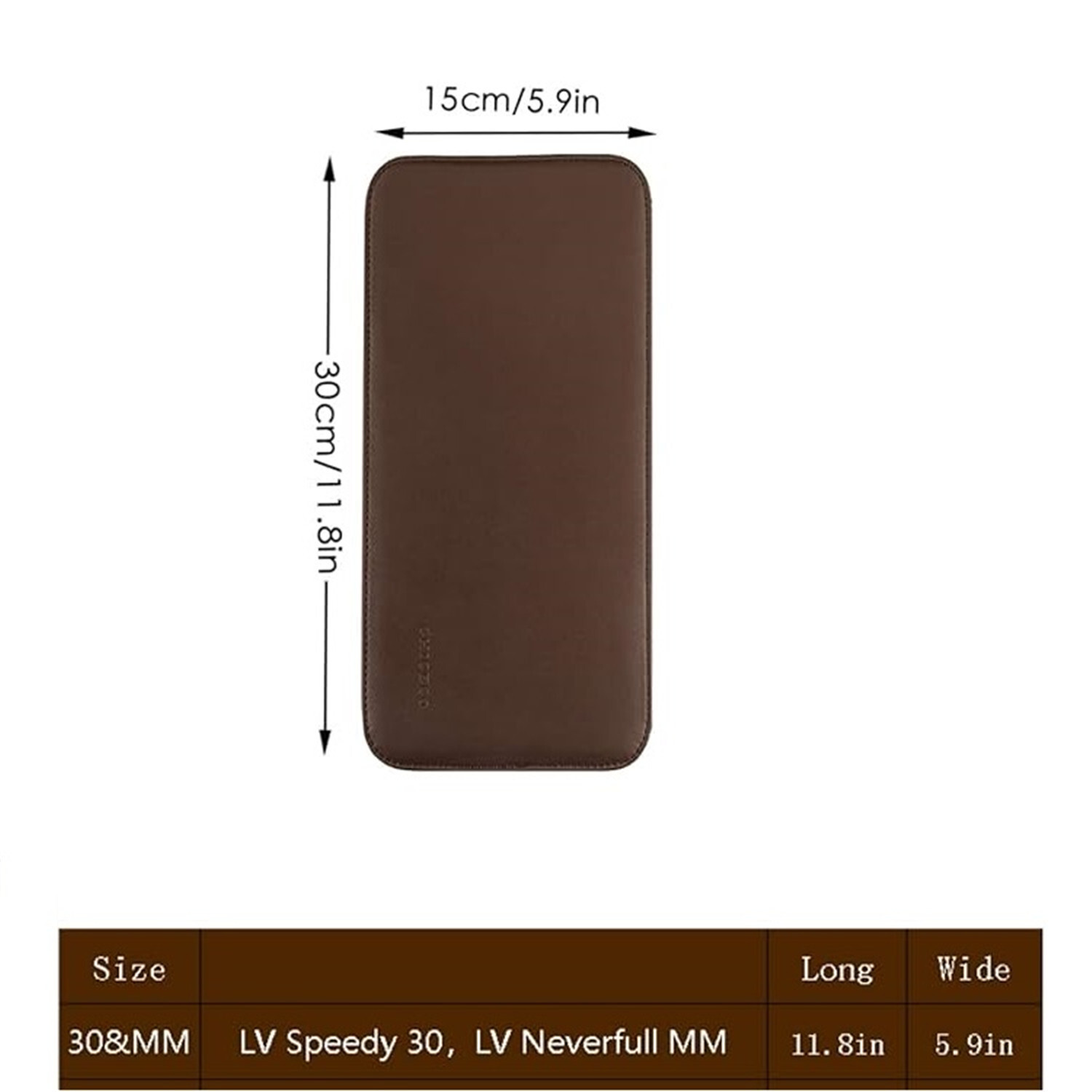 CHICECO Handbag Base Shaper for LV Neverfull MM Speedy 30 Vegan Leather and Felt