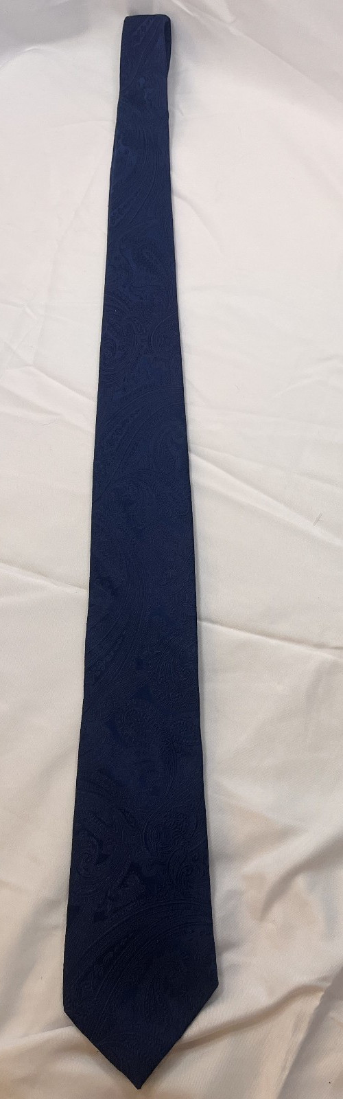 Michael Kors Men’s Navy Blue Paisley 100% Silk Neck Tie Woven Classic Jacquard