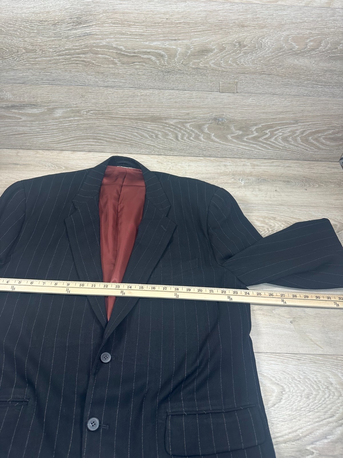 COMME des GARCONS HOMME PLUS Men’s Black Cashmere* Pinstripe Sport Coat Blazer L