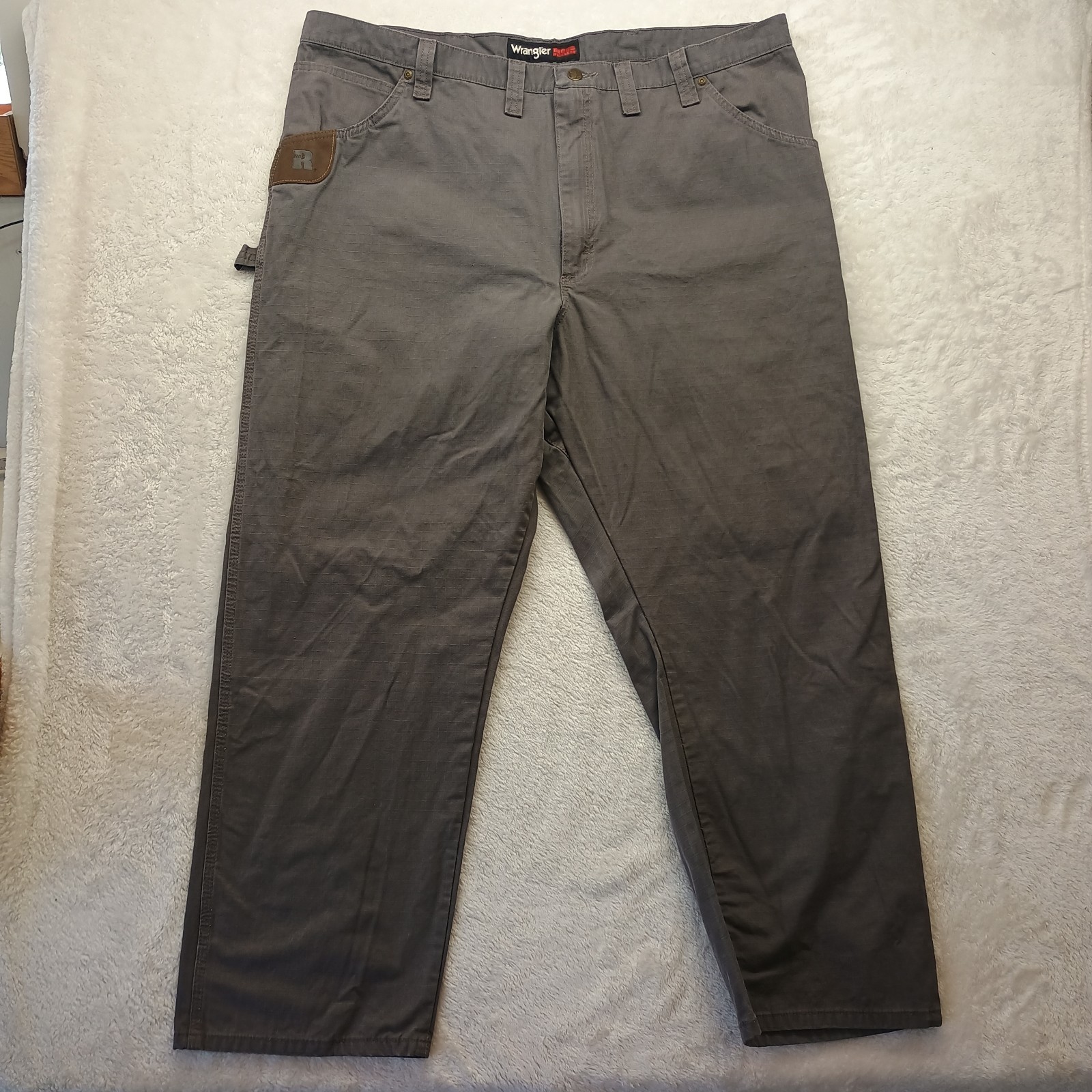 Wrangler Riggs Workwear Ripstop Pants Men’s 46×30 Gray Relaxed 103W020ST