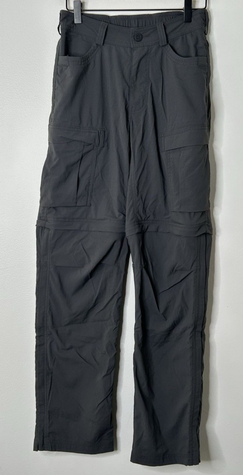 REI Co-Op Sahara Convertible Pants 28x32L Gray Zip Off Cargo Hiking Outdoors