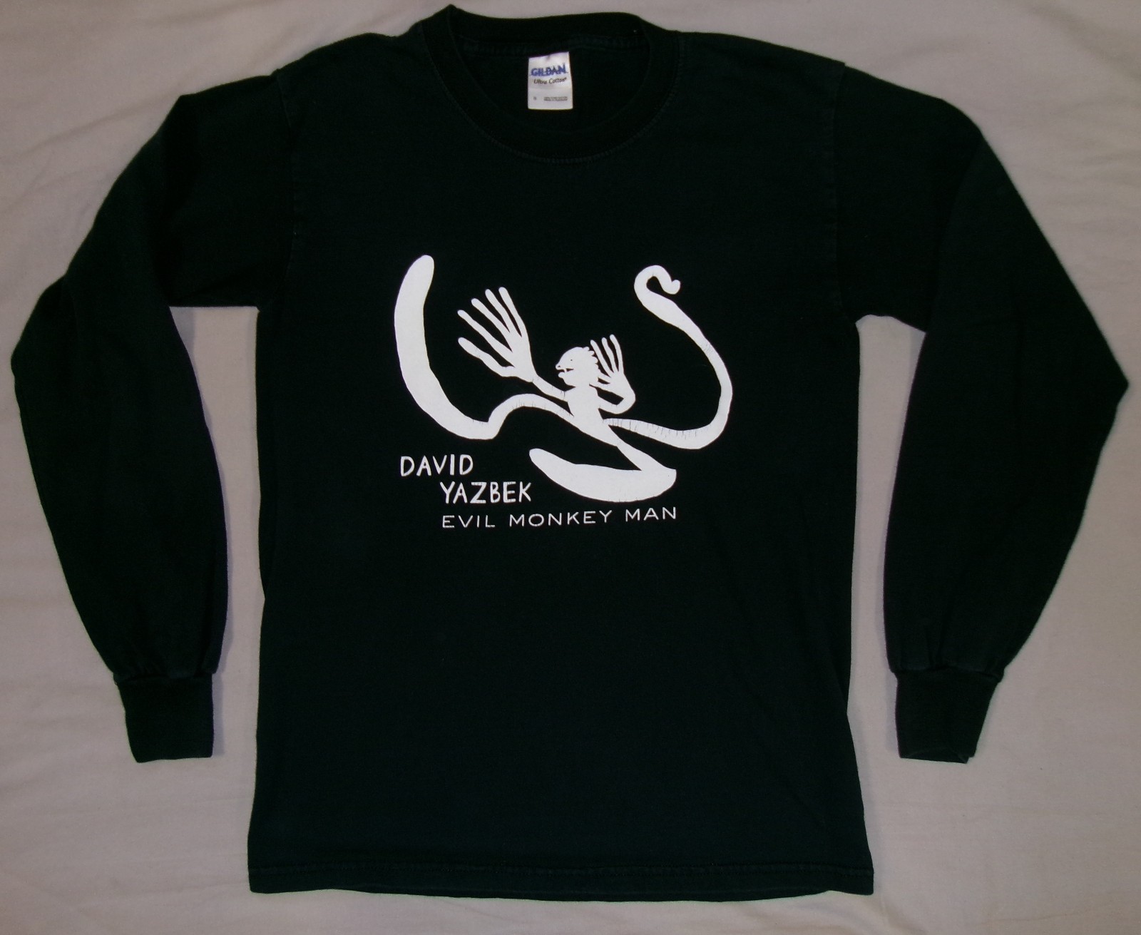 DAVID YAZBEK T SHIRT SzS EVIL MONKEY MAN 2007 VTG Y2K MUSICIAN ROCK BAND