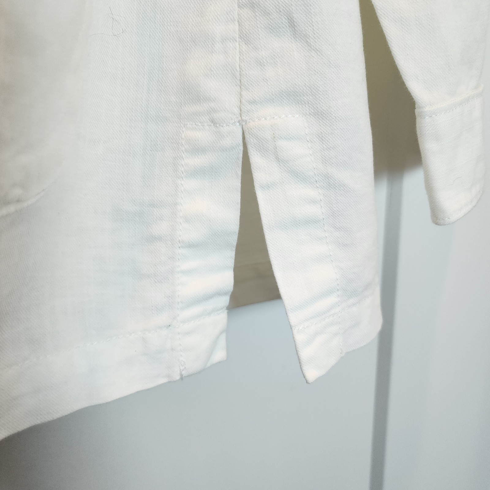 Faherty Larkspur Jacket L NWT White Linen Cotton Safari Coastal Utility $248