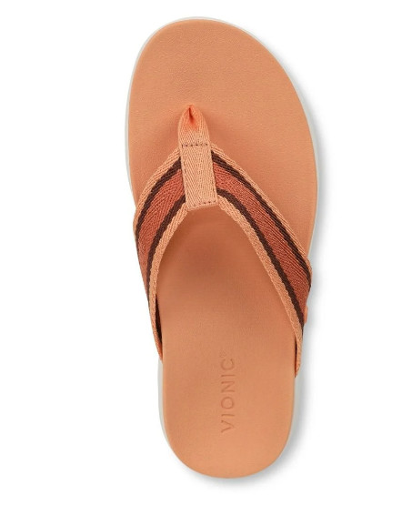 Vionic Beach Indigo Toe Post Sandal, Shell Coral Multi