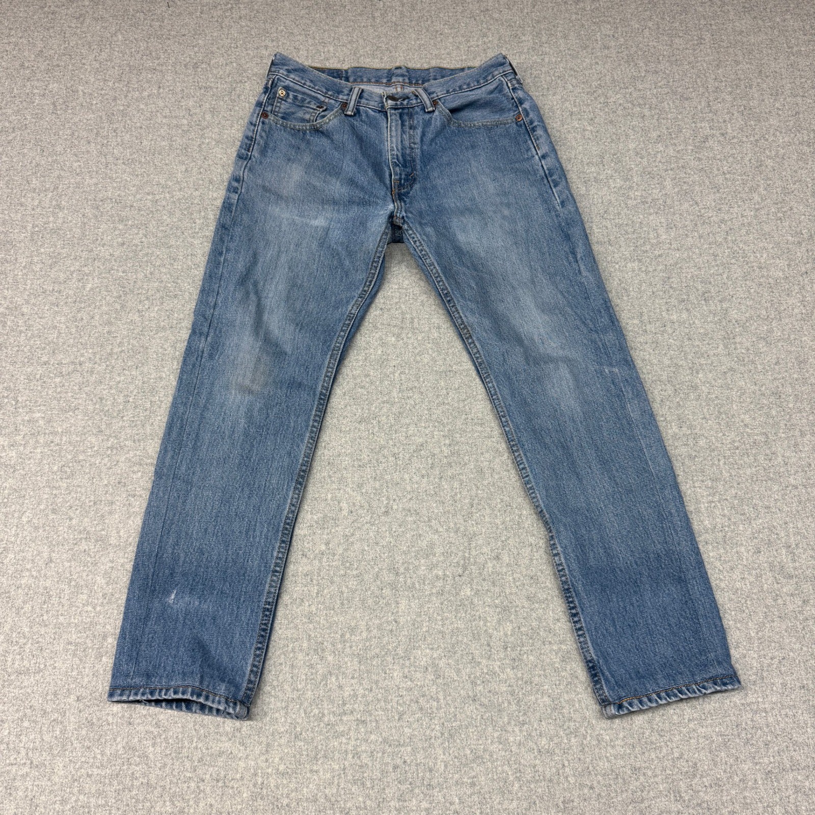 Levi’s 505 Regular Fit Straight Leg Jeans W30 L30 Blue Denim 5-Pocket Zip Pants