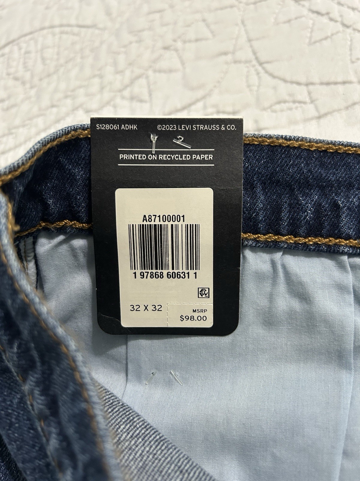 Levi’s Womens Wedgie Bootcut Jeans A8710-0001 DARK WASH Size 32×32 NWT