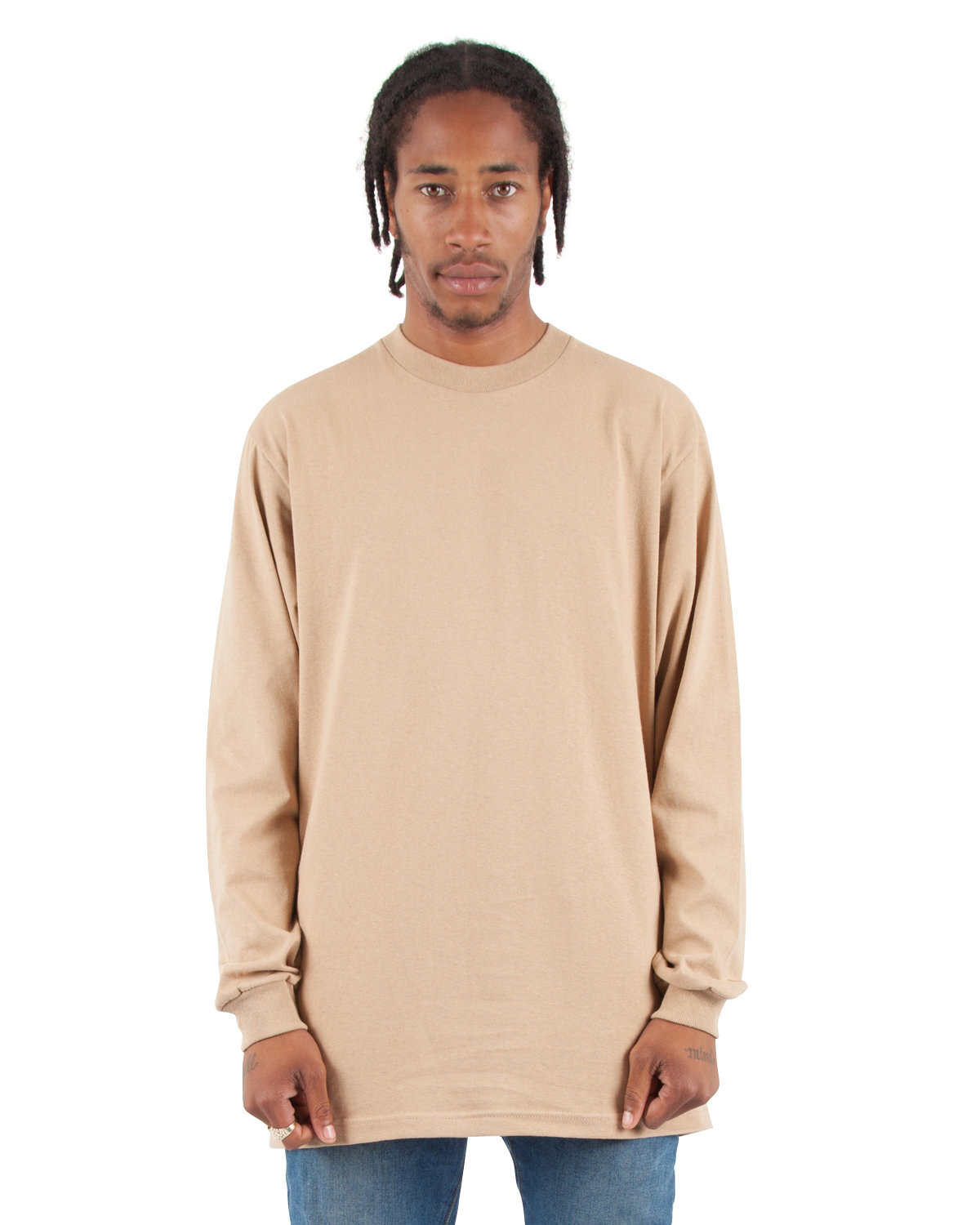 Shaka Wear Active Long Sleeve Plain Casual Crew Neck T-Shirt SM-3X