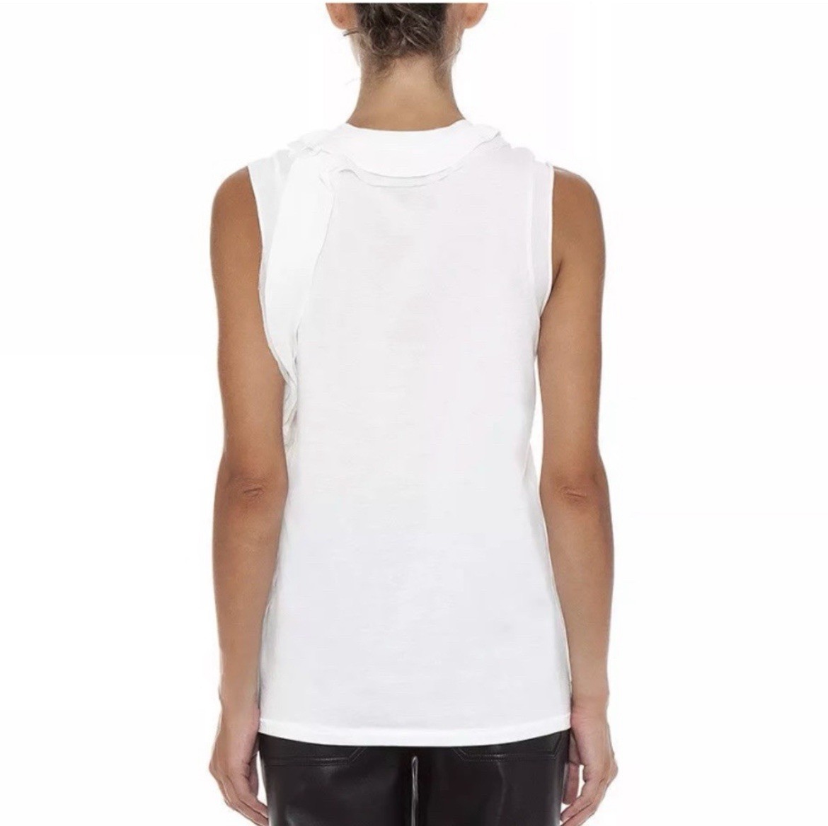NWT 3.1 Phillip Lim Cascading Silk Ribbon Cotton Tank Top White Sz M