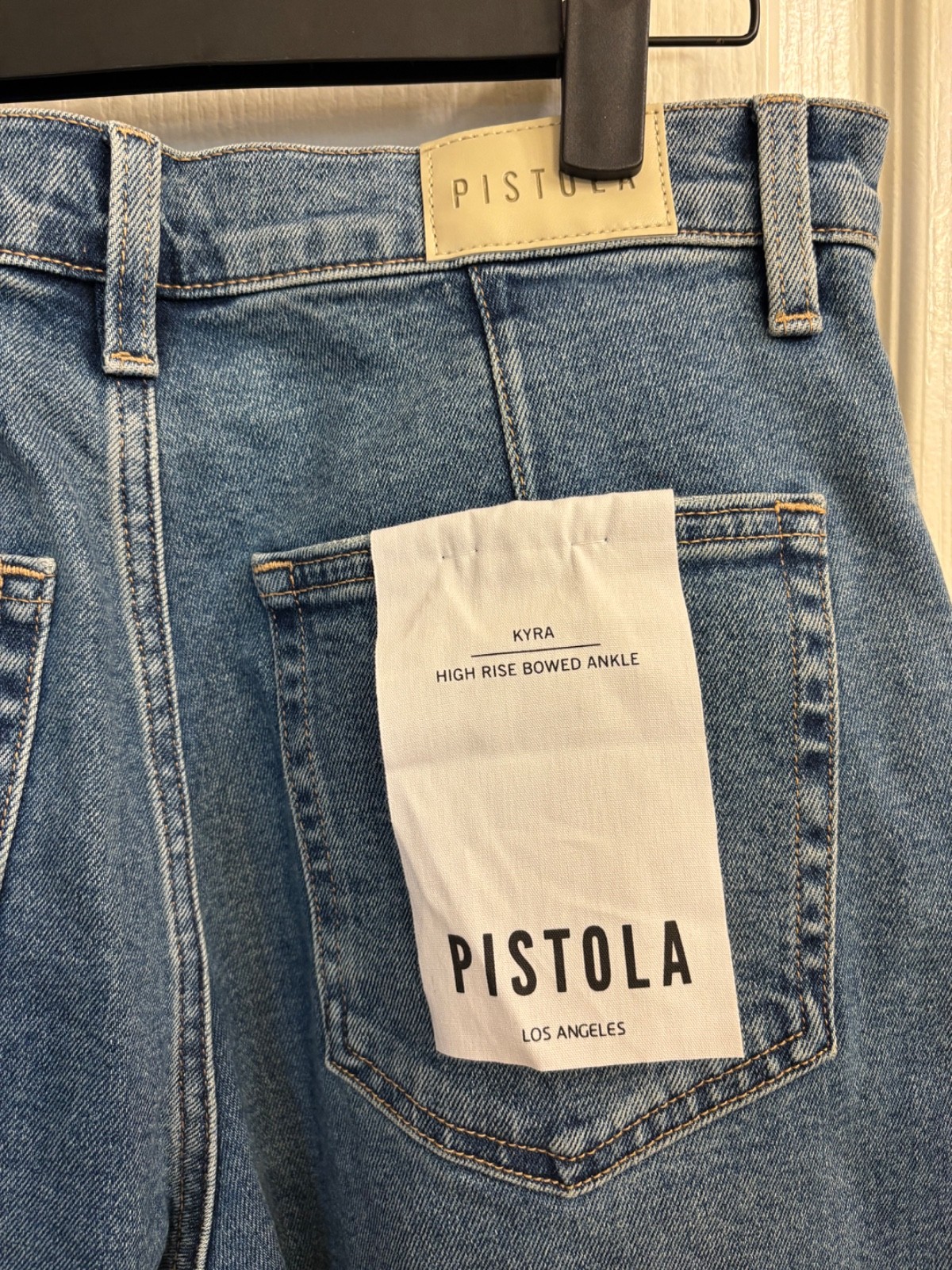 Pistola Kyra High Rise Bowed Ankle SoHo Blue Denim Jeans Size 29