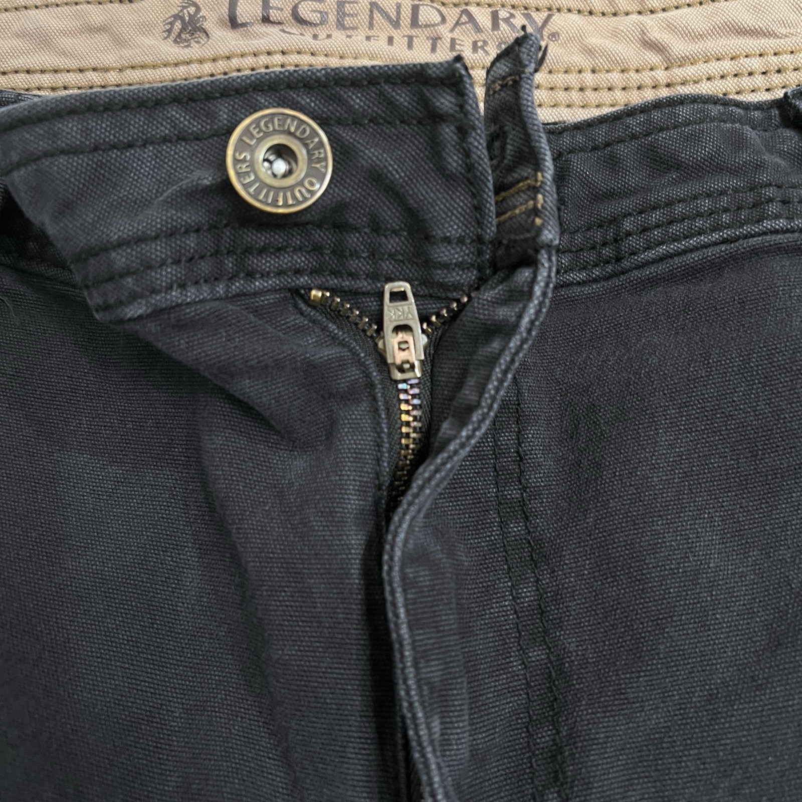 Legendary Outfitters Canvas Outdoor Carpenter Utility Pants Black Stretch 40X30