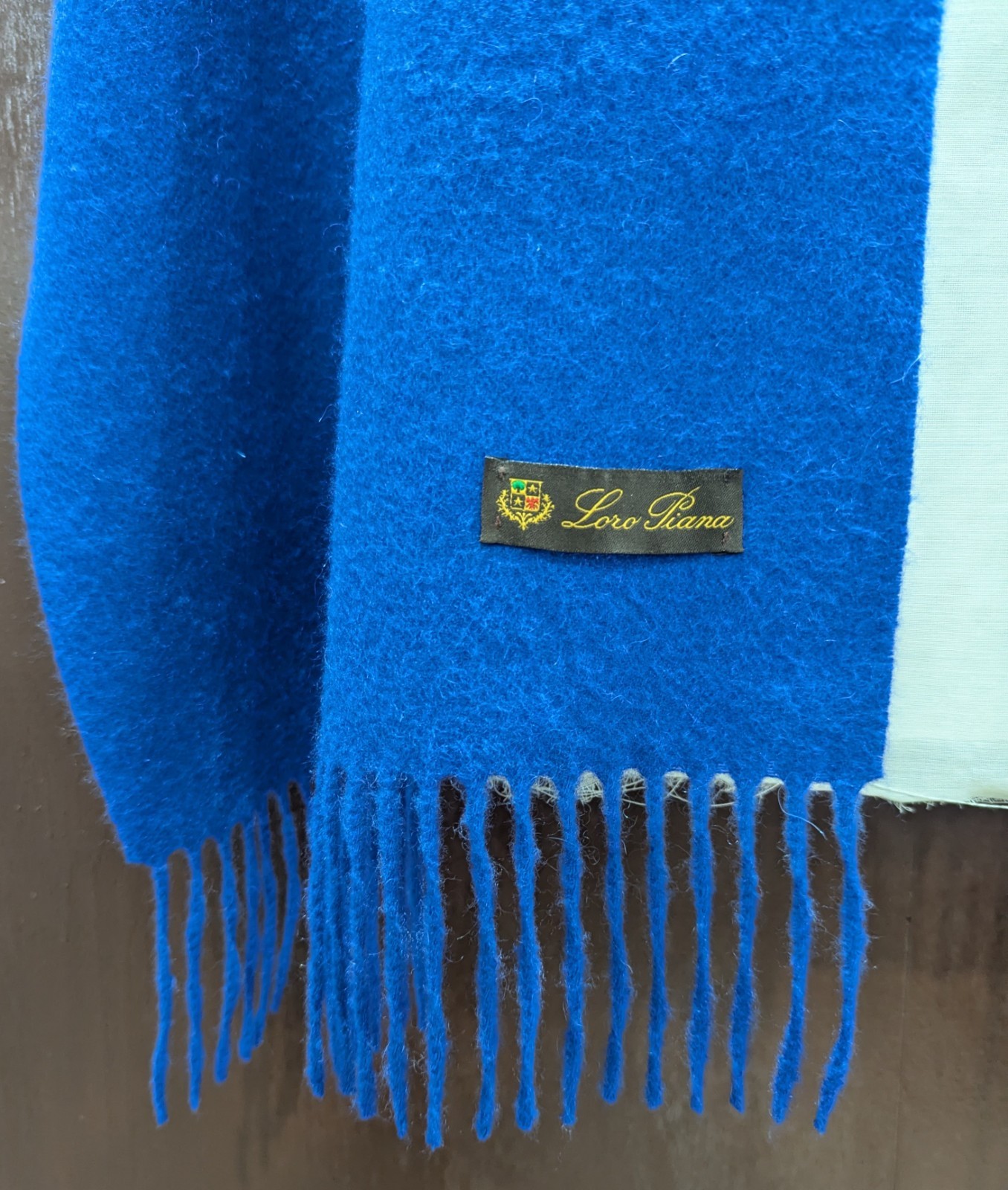 Loro Piana Style Blue Cashmere Scarf Soft 172x15inc | Made In Italy |