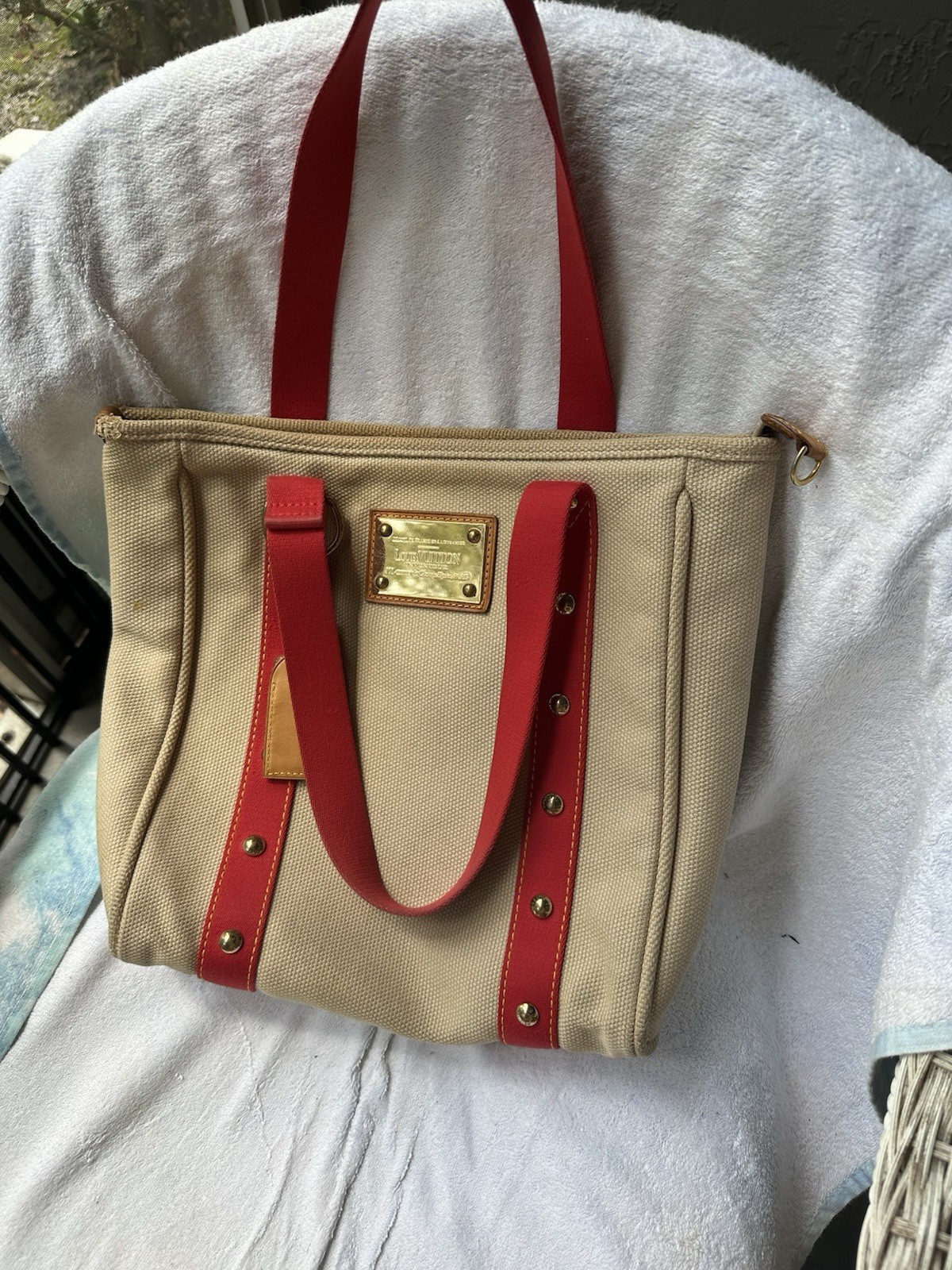 Louis Vuitton Limited Edition Antigua Cabas MM Bag