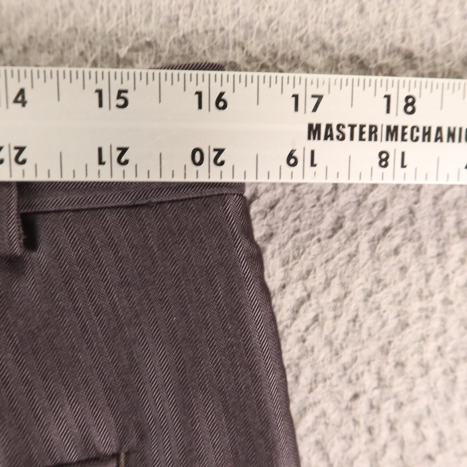 Unbranded Pants Mens 32×32 Gray Herringbone Slacks Self Stripe Sharkskin