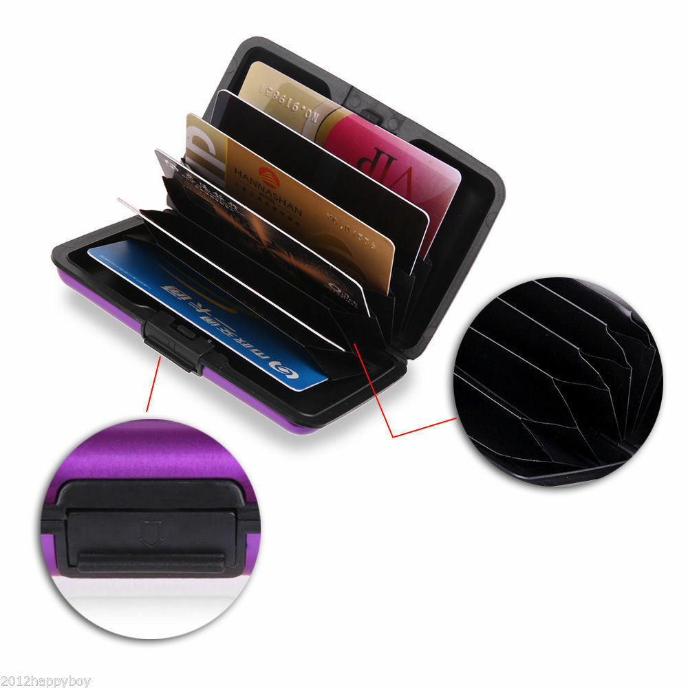 Unisex Waterproof Business ID Credit Card Wallet Holder Aluminum Metal RFID Case
