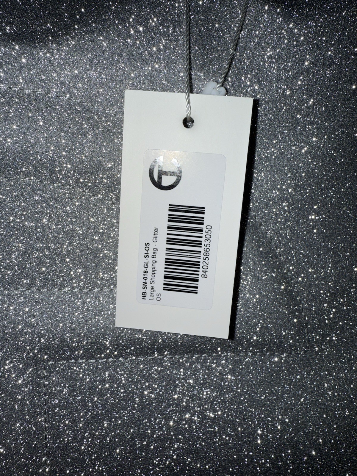 AUTHENTIC BRAND NEW Telfar Large Shopping Bag Glitter Silver NEVER USED