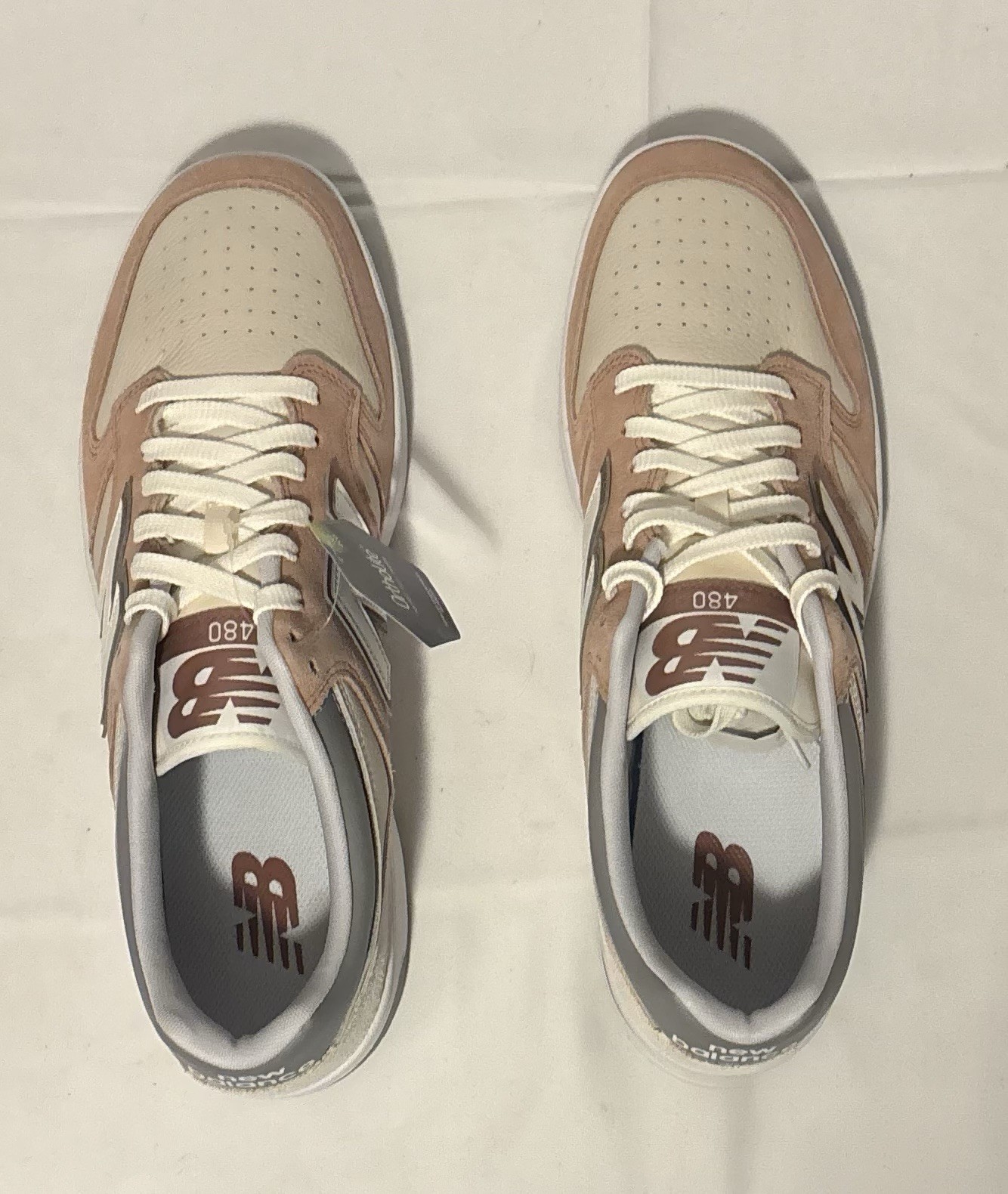 New Balance 480 Court Sneakers Brown Beige White Men’s Size 14 BB480LLL