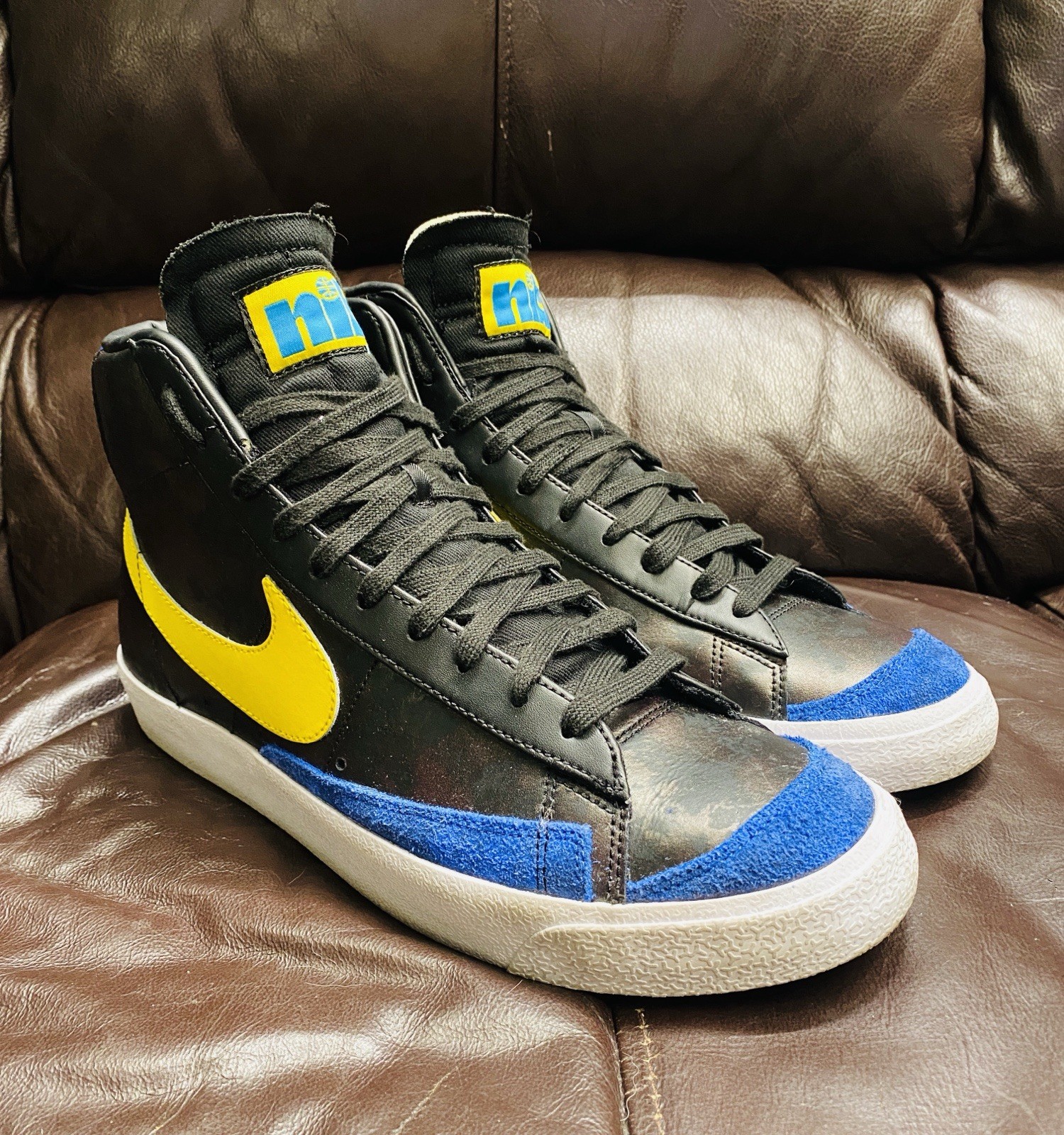 Nike Blazer Mid ’77 VNTG Sisterhood Black Yellow Royal Men’s Size 11 w/ Box