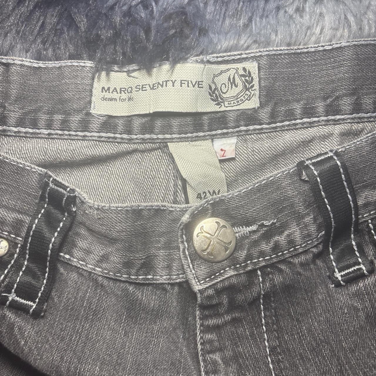 Y2K MARQ SEVENTY FIVE EMBROIDERED BAGGY JEANS GRAIL Size 42