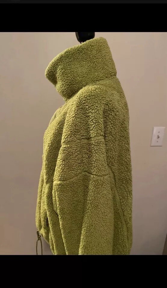 Lab Joy Medium Pullover Lime Green Sweater Hoodie 100% Recycled Polyester