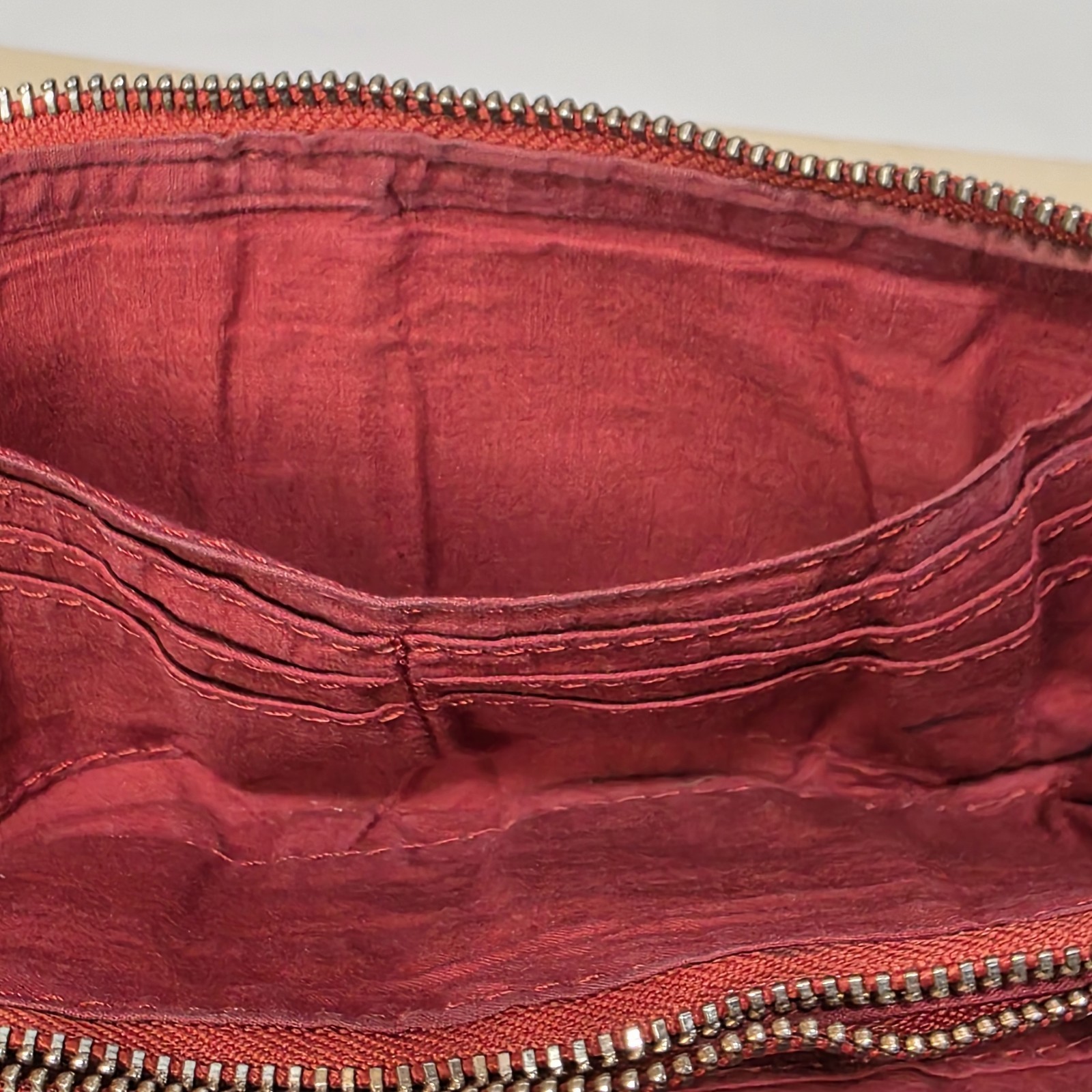 Cowboy Bags Wallet – Red Leather – Weave Pattern Western Style