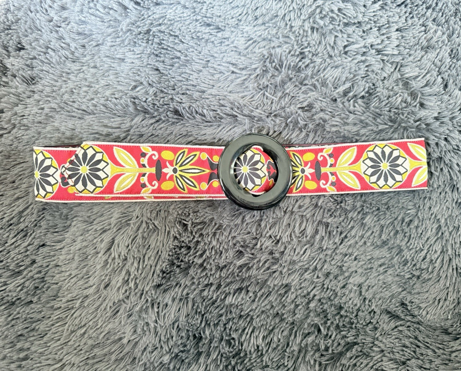 Lila Belle Women’s Wide Floral Waist Belt, Size S, Adjustable Buckle, Multi