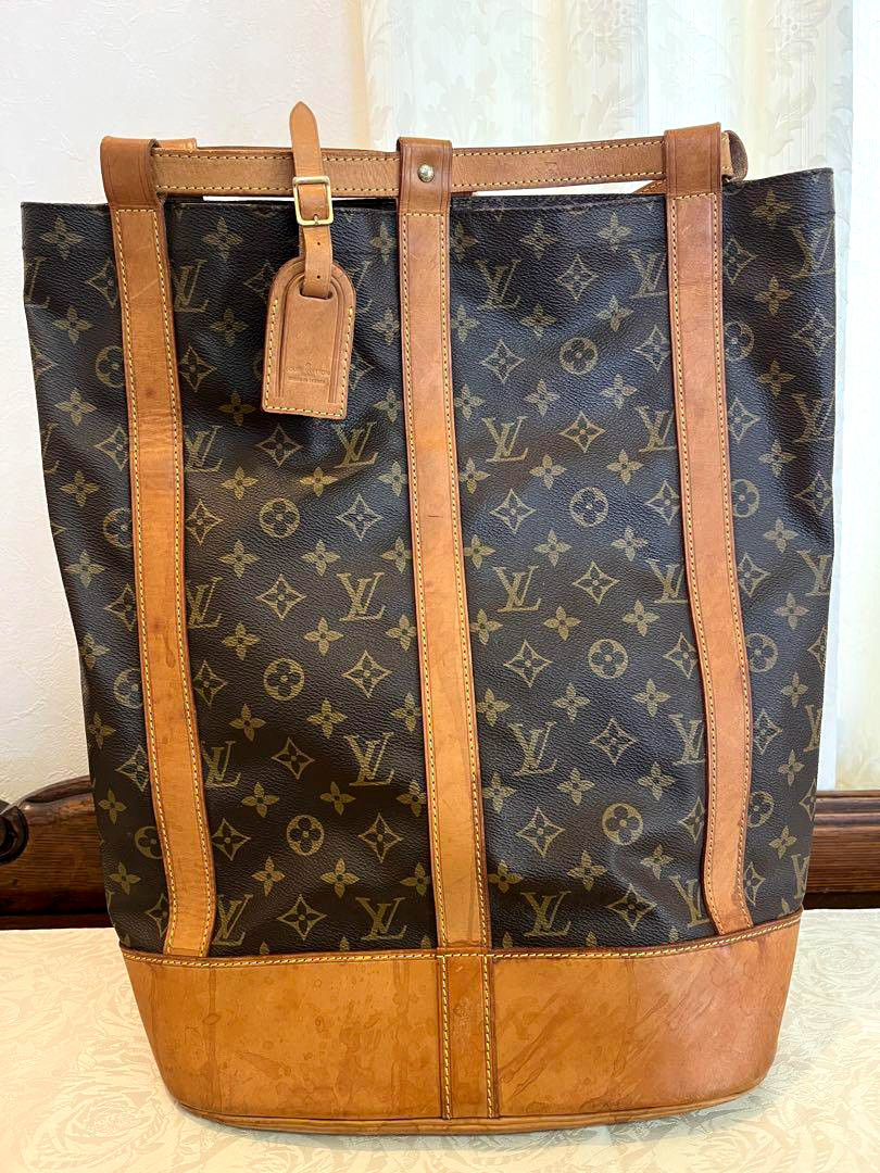 Rare LOUIS VUITTON Randonee Monogram Shoulder Bag M42244 Vintage 12.6in Auth