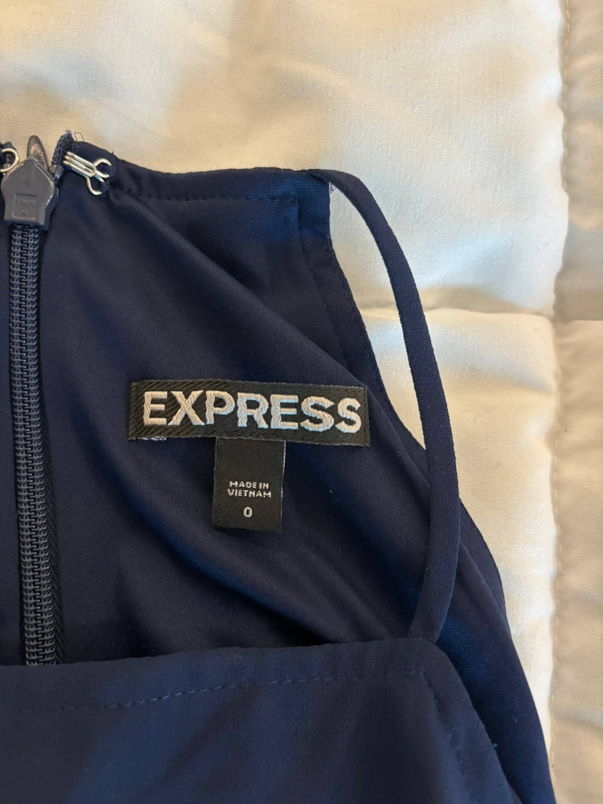 Express Navy Halter Maxi Dress Sleeveless Flowing Size 0