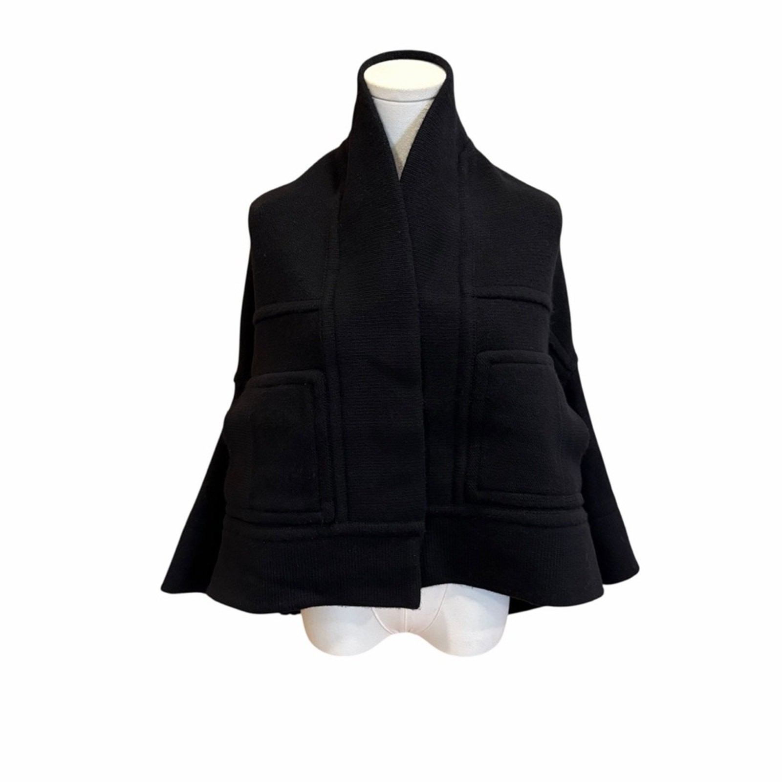 Stella McCartney : Reversible Cape Cardigan | Black | Italian Size 36