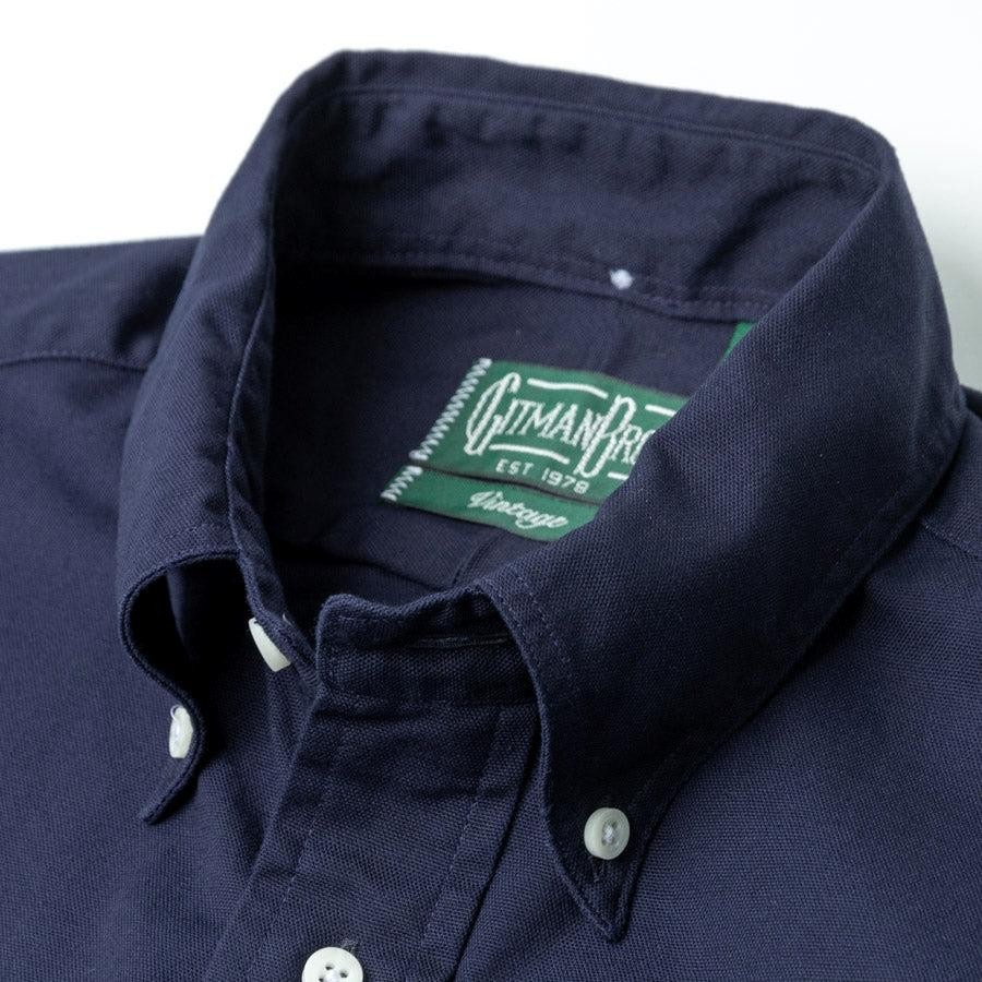 Gitman Vintage $250 NWT Navy Blue Overdye Oxford 100% Cotton Button Down Shirt M