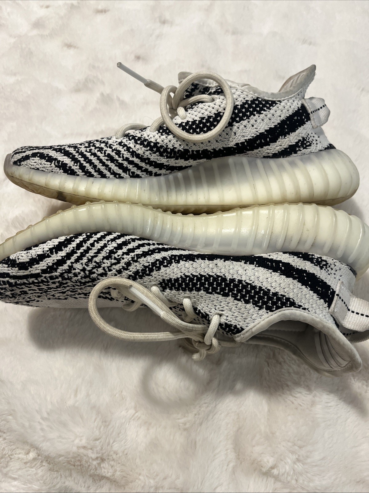 Adidas Yeezy Boost 350 V2 Low Zebra Print Shoes Size 6.5