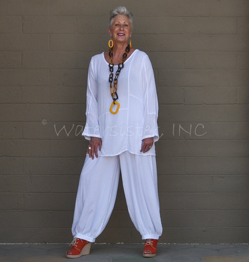 WATERSISTER Cotton Gauze PATCH TUNIC Panel Top 1(S/M) 2(M/L) 3(XL) oh my COLORS