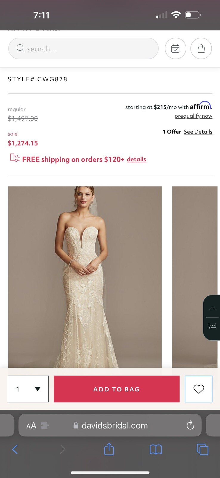 Classic Wedding dress size 8