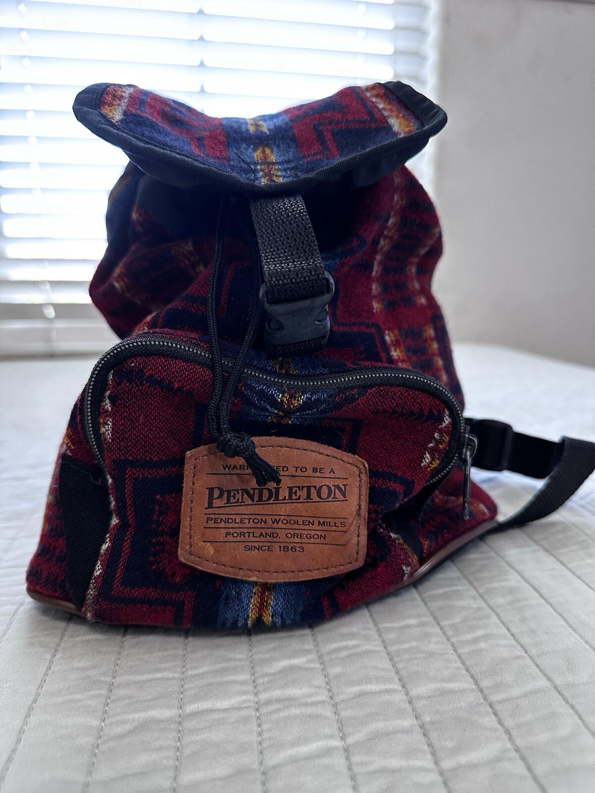Pendleton RARE Wool & Nylon Mini-Backpack Southwest Print W/ DEFECTS
