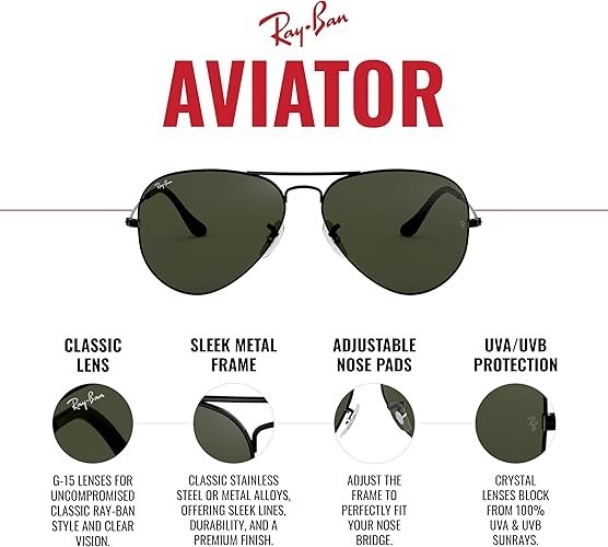 Ray-Ban RB3025 001/51 58 Aviator Arista Gold Light Brown Gradient NEW w/ Tags