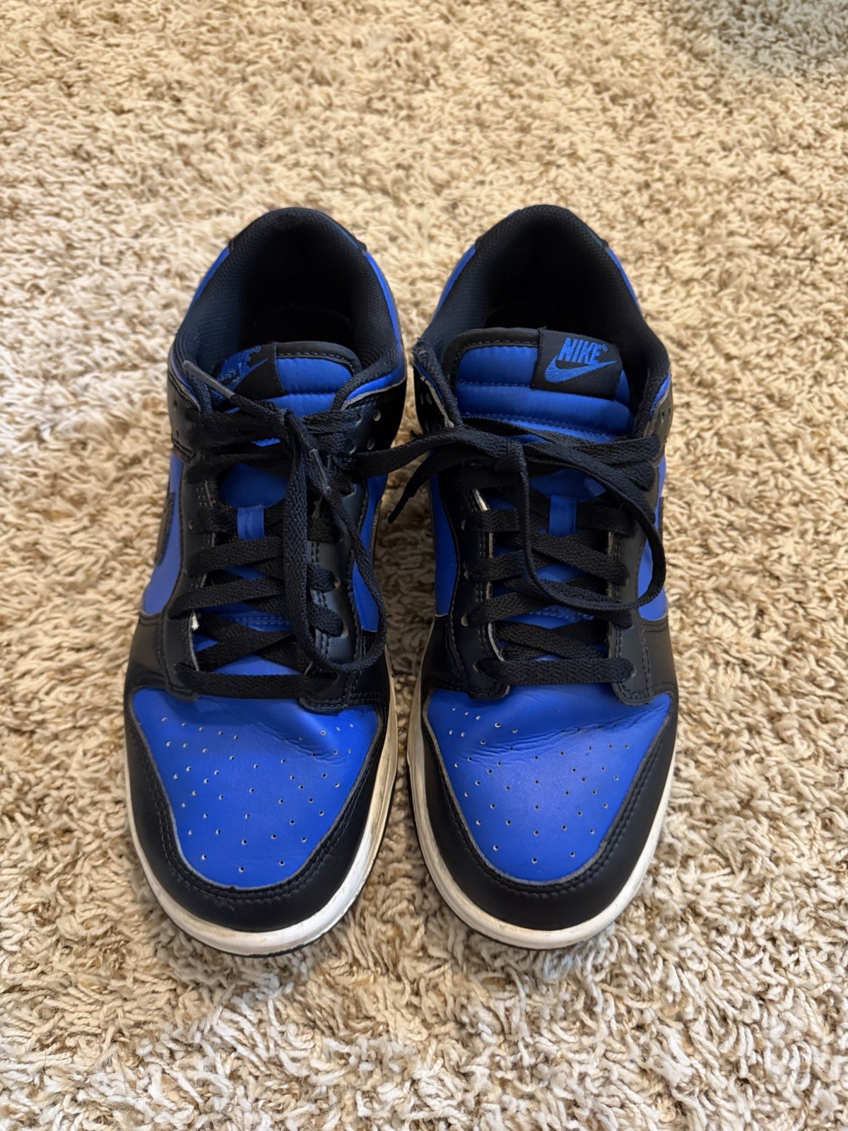 Nike Dunk Low Black Royal Blue Men’s Size 9.5 Sneakers Casual Shoes