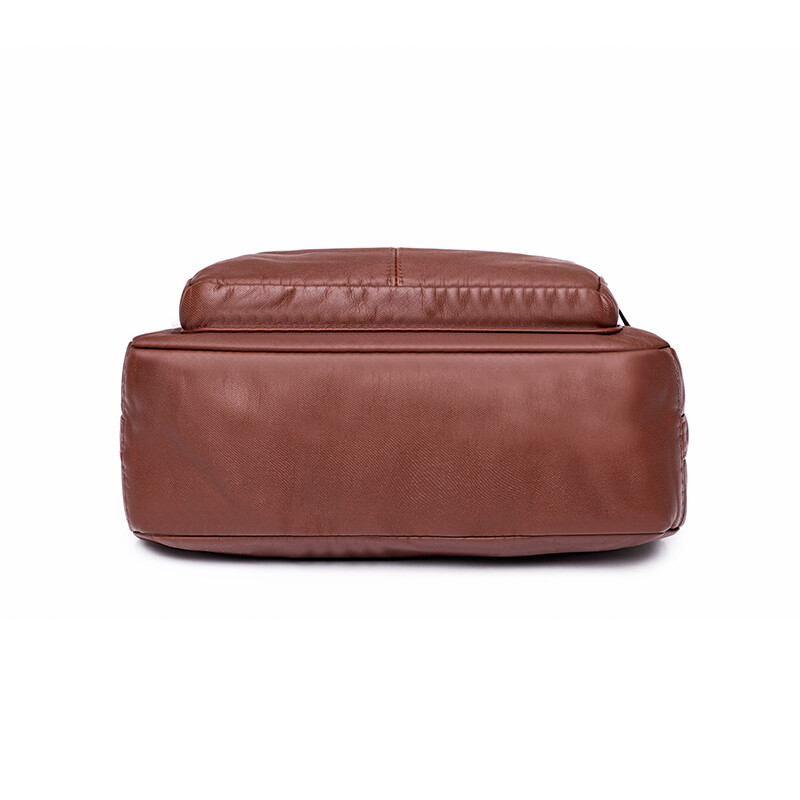 Women’s Leather Organizer Purse Shoulder Bag Multiple Pockets Cross Body Handbag
