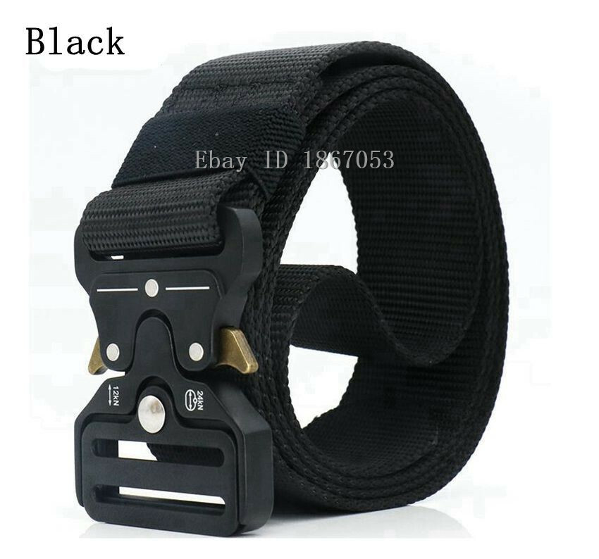 125cm Quick Release Men Tactical Buckle Belt Military Nylon Belt Training Strap