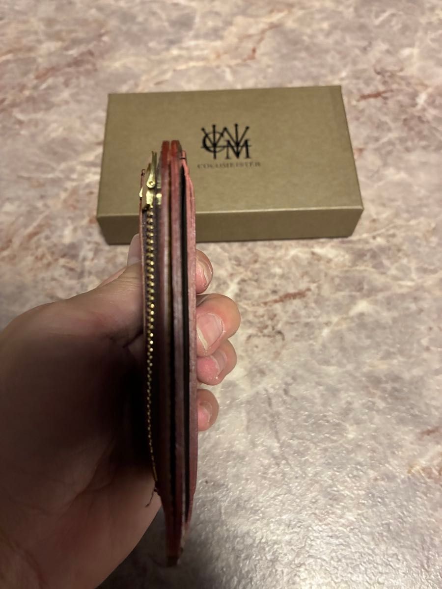 Burgundy Mini Wallet Coin Case with Money Clip 8.7×10.2×1.3cm Bill Pocket Fit