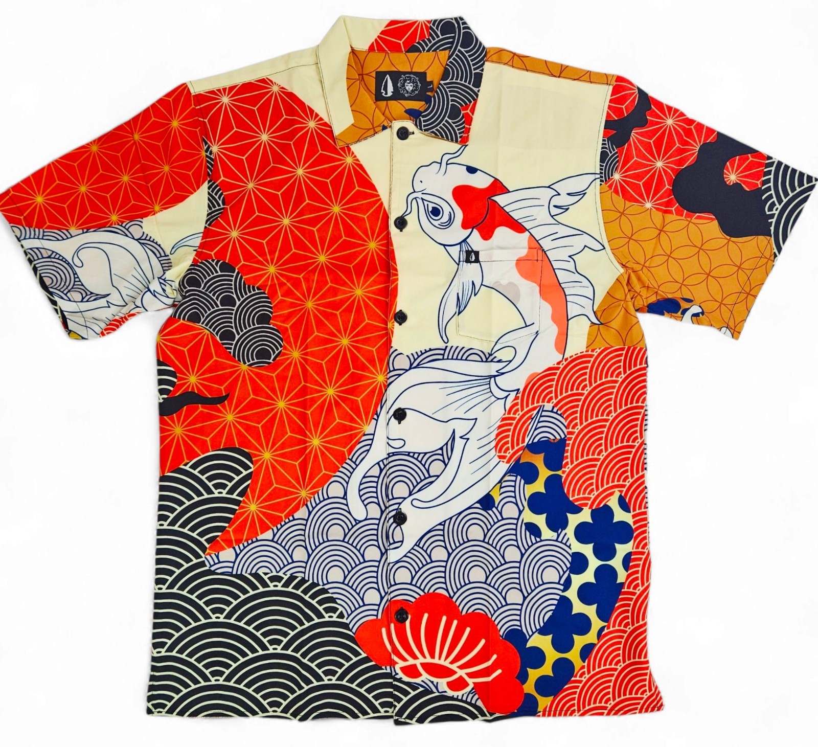 Tachuntfish THF Mojito Oriental Koi Button Up Shirt Mens XL Original Fit