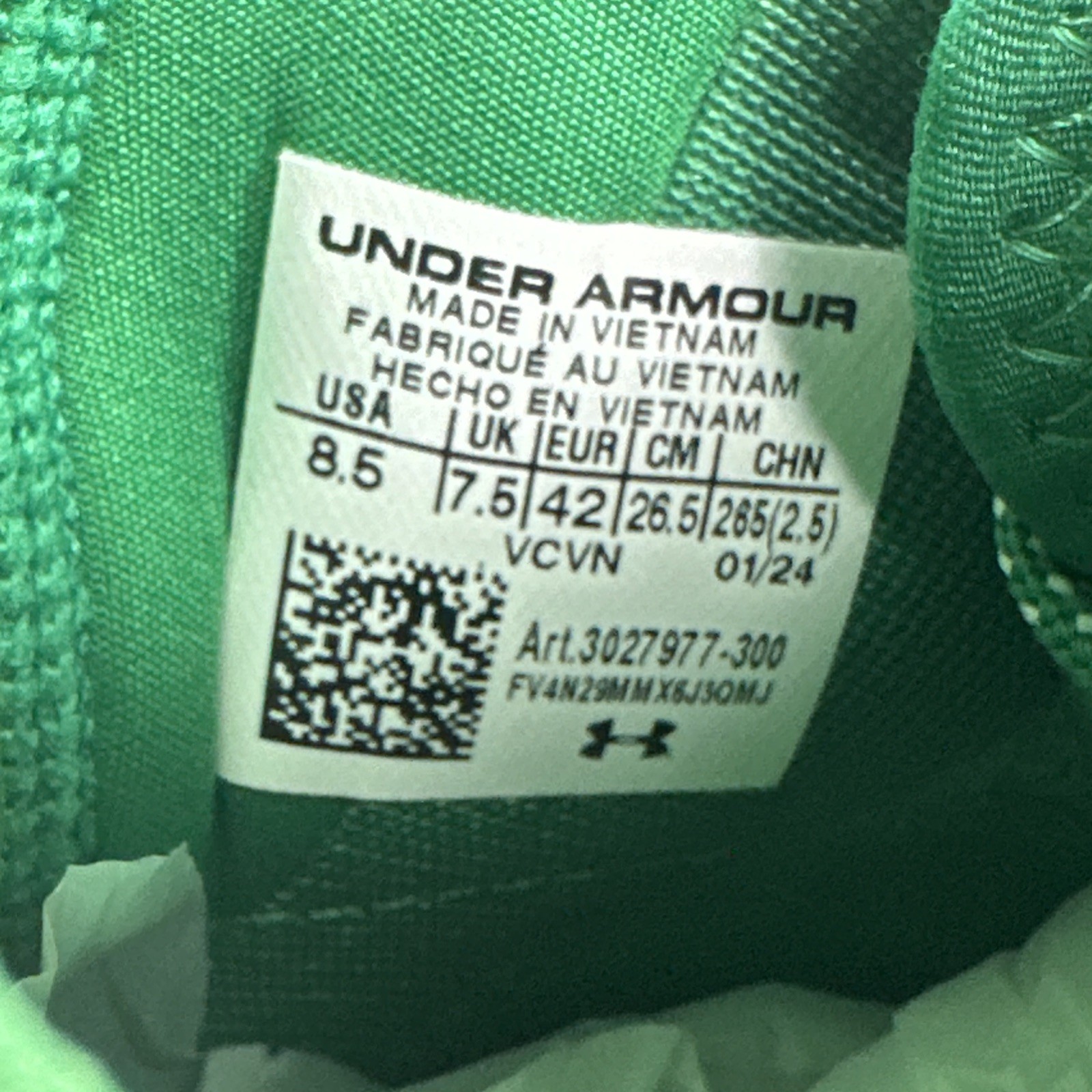 Under Armour UA Spotlight 4 MC Football Cleats Mens SZ 8.5 Green New 3027977-300