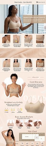 coobie comfort wireless bra removable straps and padding orange style 9012