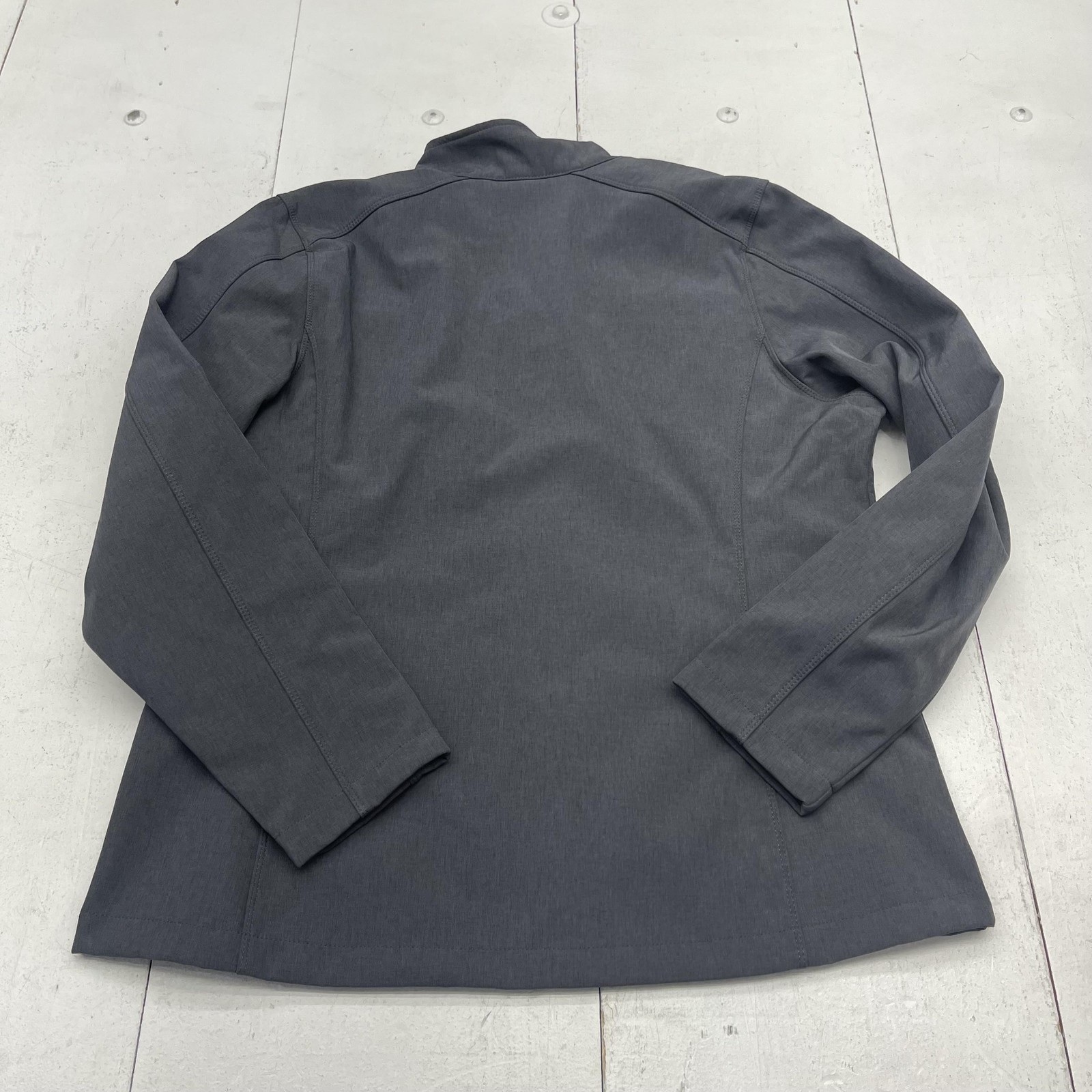 Port Authority Jacket Womens XL Gray Soft Shell Full Zip Fleece Lined Casual