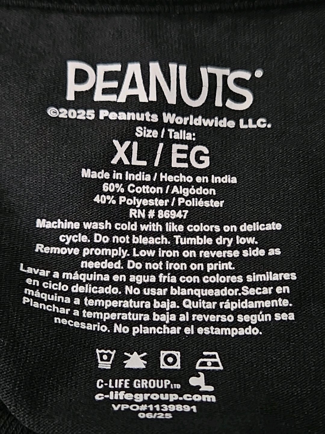 Peanuts Snoopy Shirt Cool Sunglasses XL EG Men’s Black Dog Y2K Funny Graphic