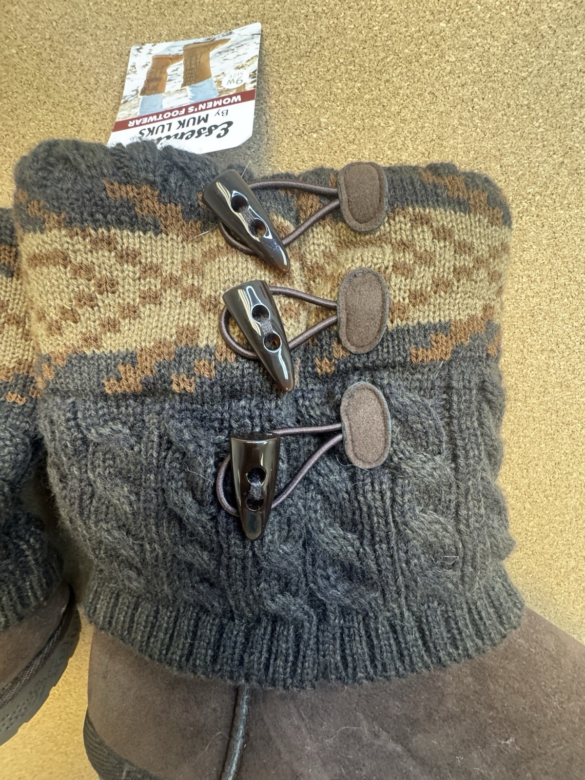NEW – MUK LUKS Women’s Cheryl Cuff Winter Boots – Java Marl, 9W NWT