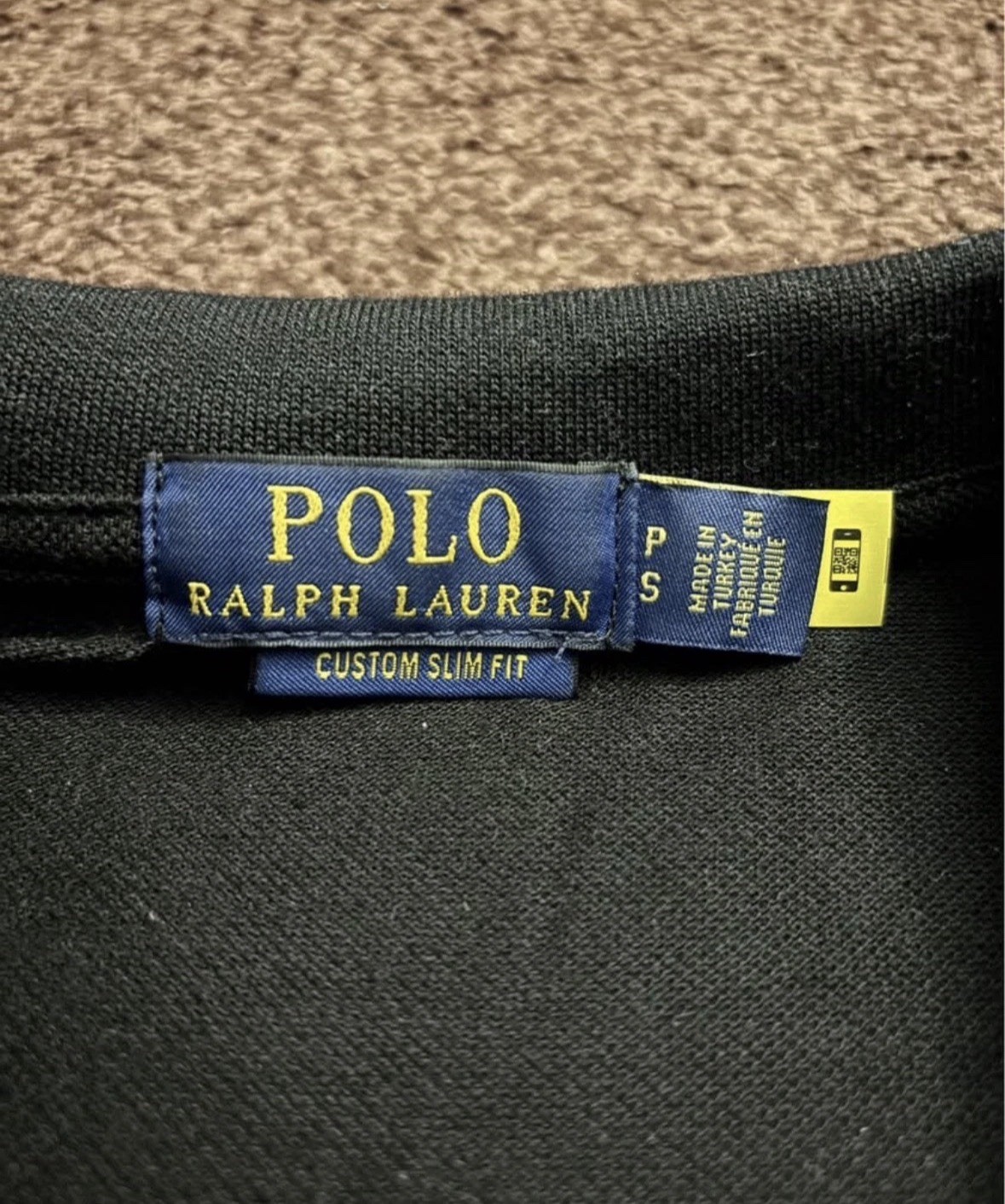 Polo Ralph Lauren Custom Slim Fit Black Chicago Crest Polo Shirt Men’s S