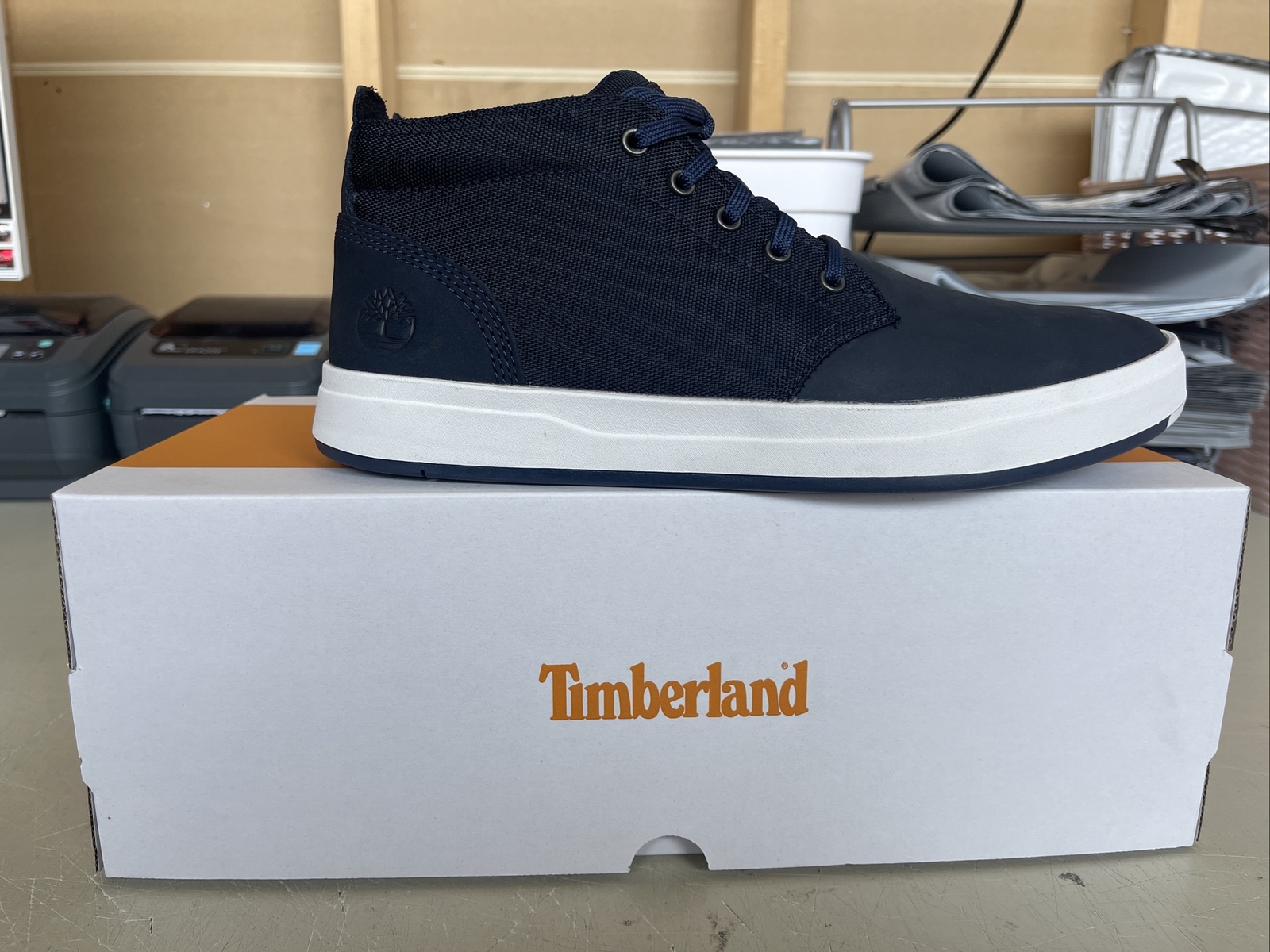 PICK SIZE/COLOR – Timberland Mens Davis Square Leather Fabric Chukka