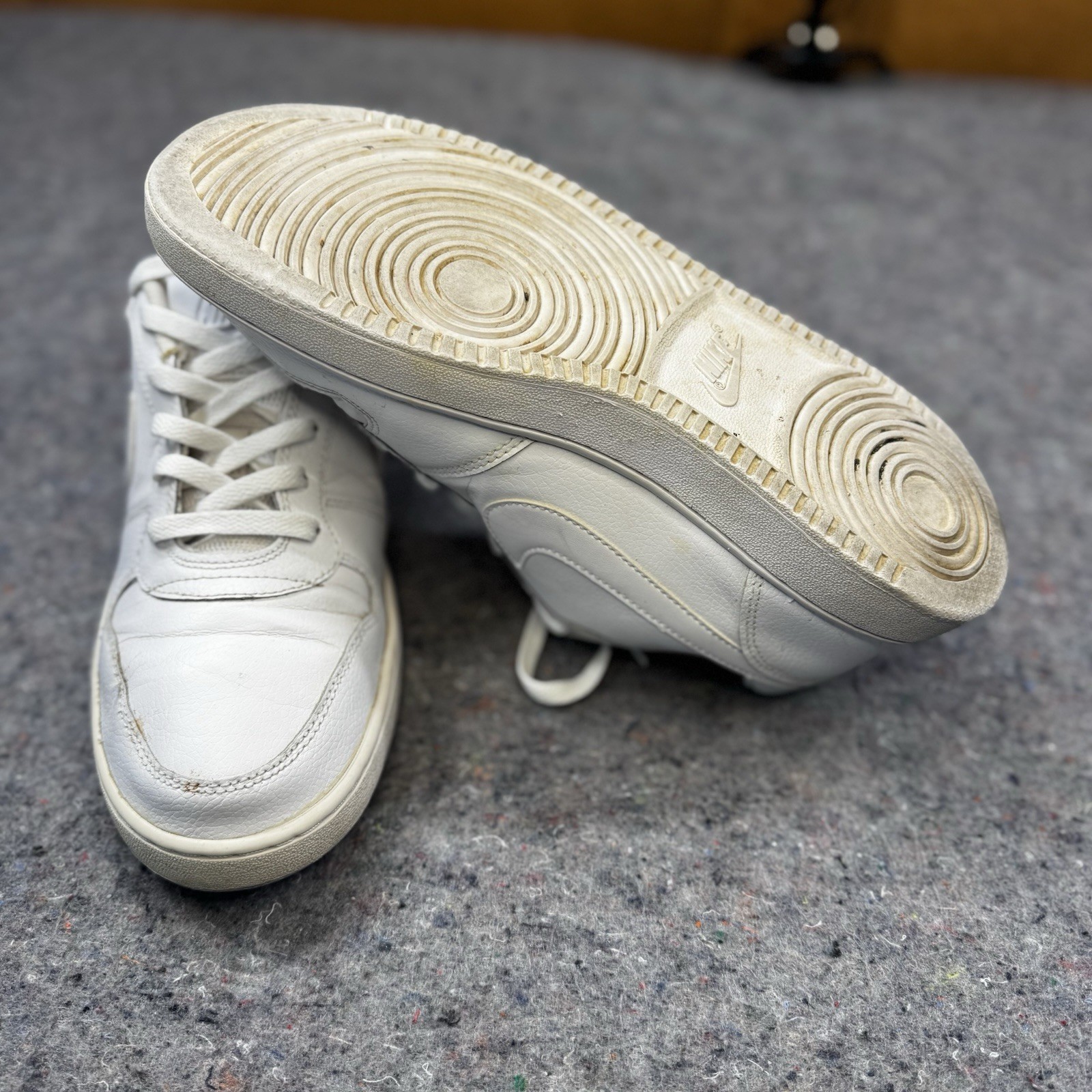 Size 10.5 – Nike Court Vision Next Nature Low Triple White