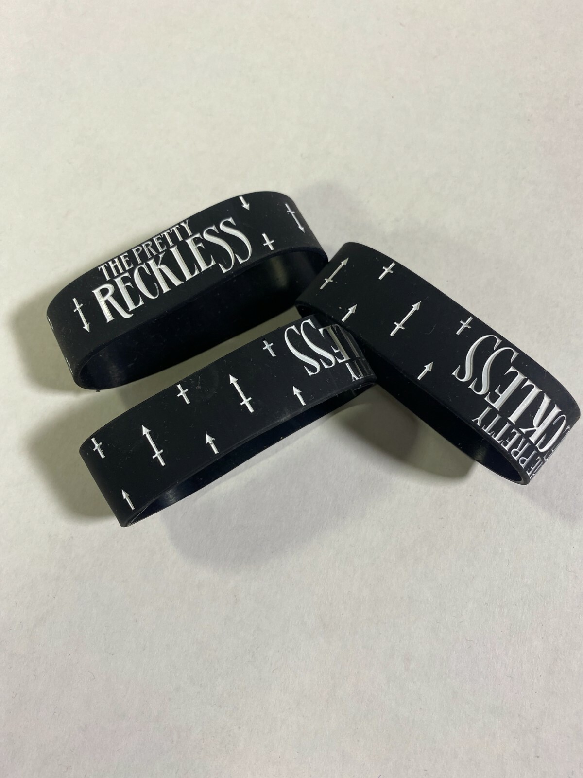 The Pretty Reckless 3 SILICONE RUBBER WRISTBAND BRACELET OFFICIAL MECRHANDISE!