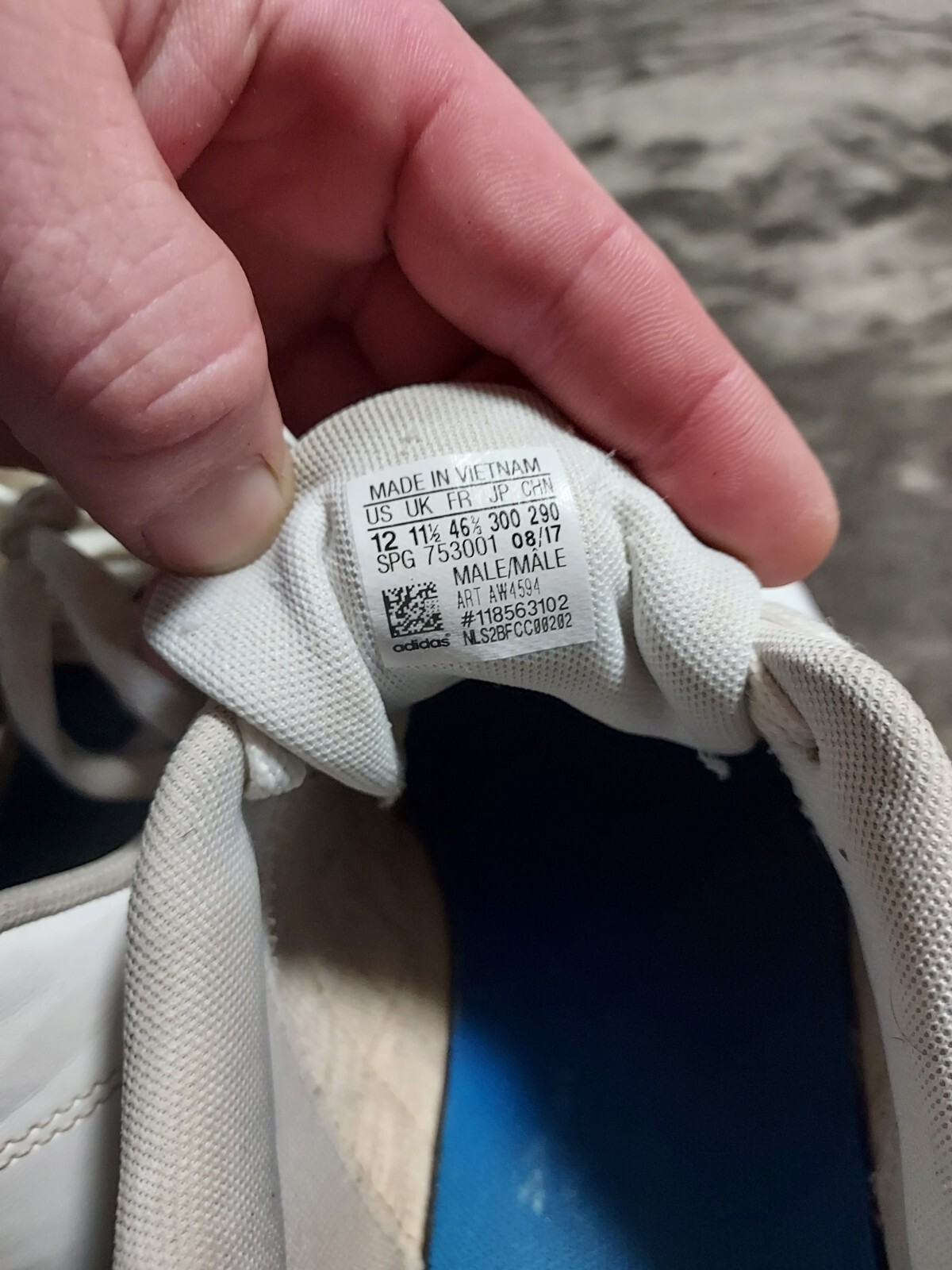 Adidas Mens VS Pace AW4594 White Casual Shoes Sneakers Size 12