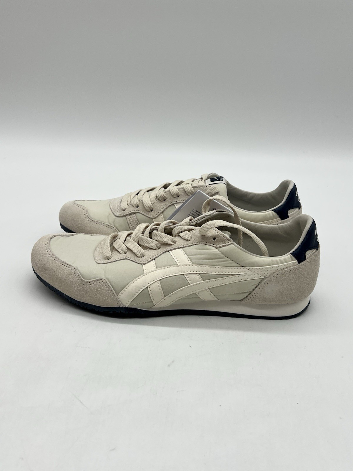 Onitsuka Tiger Serrano Men’s Sz 9 Oatmeal Cream Suede Mesh Running Sneakers Shoe